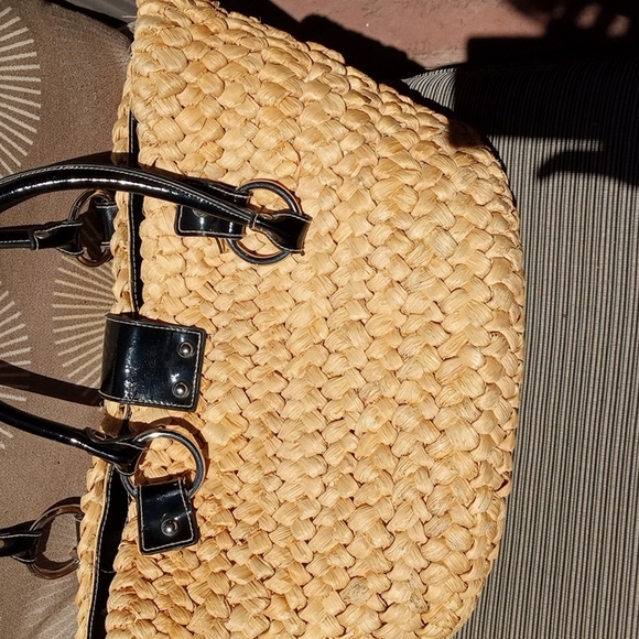 Kathy woven bag  9 by 19 inches lots of decorative additions - Picture 5 of 6